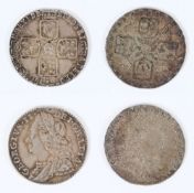 A George II Sixpence, 1757: together with a George III sixpence, 1787. (2).