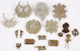 A group of Scottish Regiments cap badges: and other military cap badges.