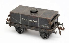 Carette for Bassett-Lowke, gauge 1 'Tar Wagon': No 1909, finished in black with grey detail.