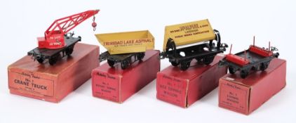 Hornby, No 1 Crane Truck:, No 1 Side-Tipping Wagon,
