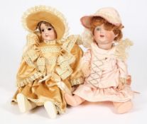 An Armand Marseille bisque head doll: impressed 390 A.5.