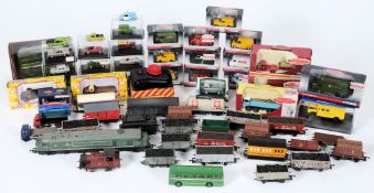 A collection of assorted rolling stock,