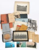 A collection of assorted minor RAF booklets:, photos, navigation computer, photograph etc.