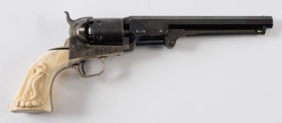 A Colt Navy 1851 model single action 6 shot revolver:, .
