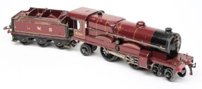 Hornby, a 4-4-2 3RE locomotive No 6100 'Royal Scot' with six wheel tender: in LMS maroon livery.