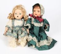A Continental bisque head doll: impressed AS.