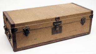 An early 20th century French motoring travelling trunk by Malles Moynat, Paris, for A W Gamage Ltd,