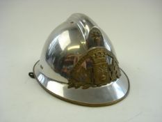 A French chrome fireman's helmet for Pontivy fire station:,