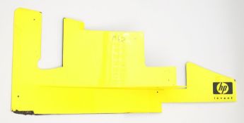 A Jordan Formula one side splitter:, in yellow with Hewlitt packard sponser log to leading edge,