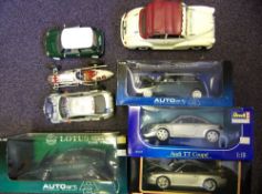 Revell, Maisto and others, seven assorted diecast vehicles: some boxed (8).