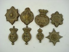 A group of eight Victorian /Edwardian Household division helmet plates and cap badges:, Life Guards,