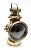 An early 20th century brass lamp by Powell and Hanmer, Birmingham:,