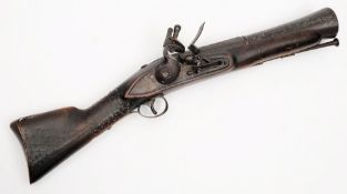 A 19th Century Indian flintlock blunderbuss:,