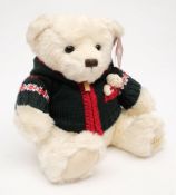 A white plush Harrods Christmas bear 2006:,