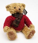 A brown plush Harrods 20th Anniversary Christmas bear 2005:,