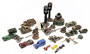 A collection various artillery and military vehicles:, various makers,