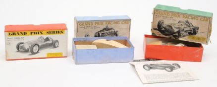 Three 'Grand Prix series' model racing cars by Scale Model Equipment Co Ltd:, No.