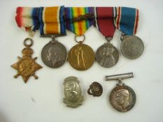 A WWI group of five, together with an RN LSGC etc:, the group comprising 1914-15 Star, war Medal,