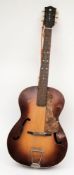 A Hofner Congress model, serial number 4368 six string acoustic guitar:, length of back 49.5cm.