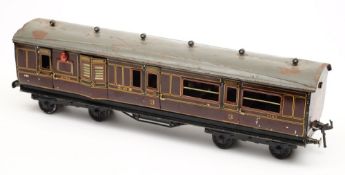 Basset Lowke, a gauge 1 3rd/brake corridor coach No 2783: in LMS maroon livery.