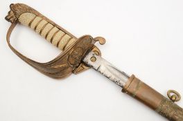 A George V Royal Naval Officer's dress sword:,