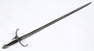 An antique Italian rapier: with 74cm.
