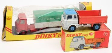 A Dinky Bedford TK Tipper (435) and an AEC Articulated lorry (914):,