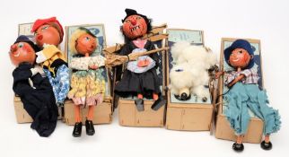 Pelham puppets, including Witch, Boy,