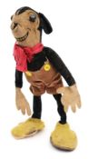 An early 20th century felt Mickey Mouse figure:,