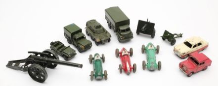 Dinky, No 621 3-ton Army Lorry, No 641 1 Ton Army Truck, No 674 Austin Champ, No 231 Maserati,