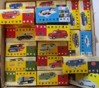 Vanguards 1/43rd scale diecasts: eighteen assorted delivery vans, public service vehicles,