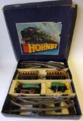 Hornby,an M1 Passenger Train Set: with two pullman coaches, track etc, boxed.