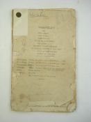 A working BBC radio script for 'The Goon Show' No 29 (fourth series) signed in pencil by Peter