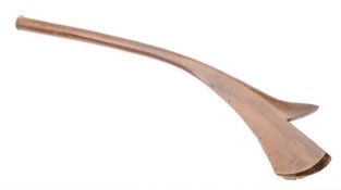 A Fijian Gata 'gun-stock' club: with serrated leading edge, 106cm long.