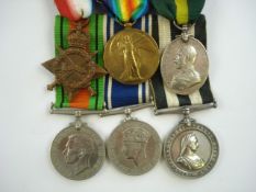 A WWI Trio and a WWII group of three:, the former 1914-18 Star,