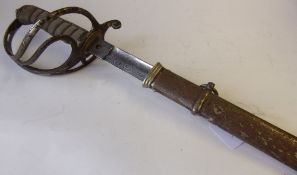 A Royal Artillery Officer's sword: with 82cm.