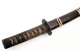 A late 19th /early 20th century Japanese Wakisashi:,