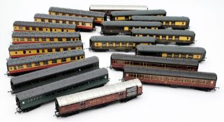Hornby and others, eighteen assorted passenger coaches:, various liveries, all unboxed.