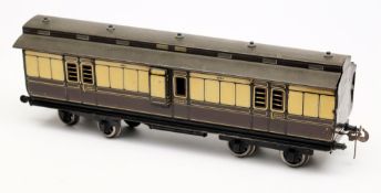 Basset Lowke, a gauge 1 Luggage Van No 1334 in GWR cream and brown livery:.