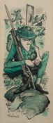 Norman Thelwell (1923-2004) 'The Soldier' pen and ink sketch for Lilliput Magazine:,