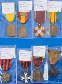 Eight World orders and medals: from France, Luxembourg, Belgium, Poland & Zaire.