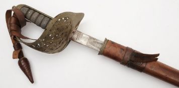 An Edward VII officers dress sword:, the pierced guard with Edward VII cypher,