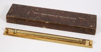 An Admiralty pattern rolling ruler: by Harling, Patt No 160100, with War Office arrow,