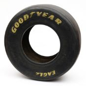 A 1996 season Goodyear 'Eagle' Formula 1 slick rear tyre:, from the Jordan Formula One Racing Team,