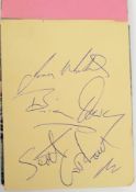 Thin Lizzy, a signed autograph album:, blue ink , Phil Lynott, Scott Gorham, Brian Downey,