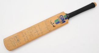 A Gunn & Moore 'Autograph' miniature cricket bat signed by Mike Gatting and others:.