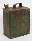 A 'Pratts Perfection Spirit' petrol can:.