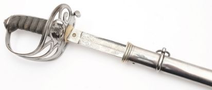 A Victorian 1827 pattern rifle officer's sword of the Middlesex 11th Rifle Volunteers:,