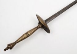 A brass hilted court sword:, blade length 69cm.