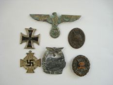 A German Tank assault badge with 25 assaults panels,